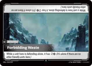 Forbidding Waste - Unleashed (UNL) Armchair Generals
