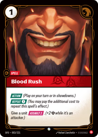 Blood Rush - Spiritforged (SFD) Armchair Generals