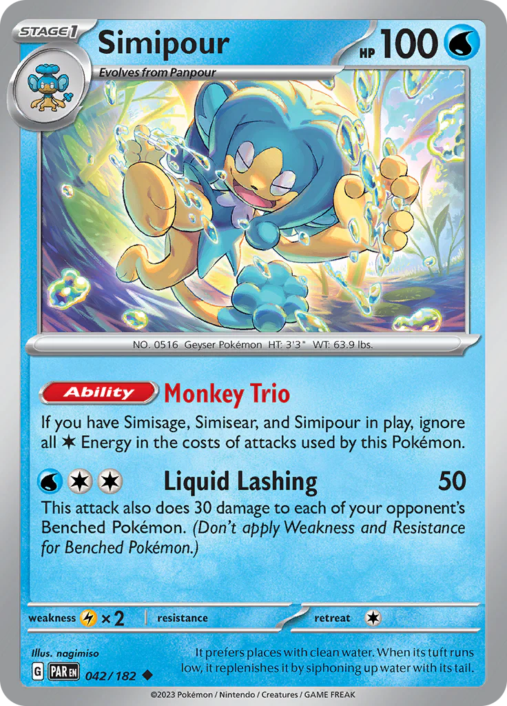 Simipour (042/182) [Scarlet & Violet: Paradox Rift] Pokemon