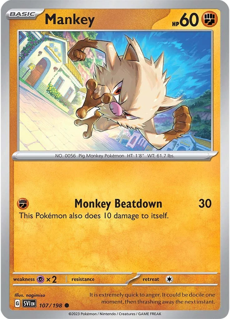 Mankey (107/198) [Scarlet & Violet: Base Set] Pokemon