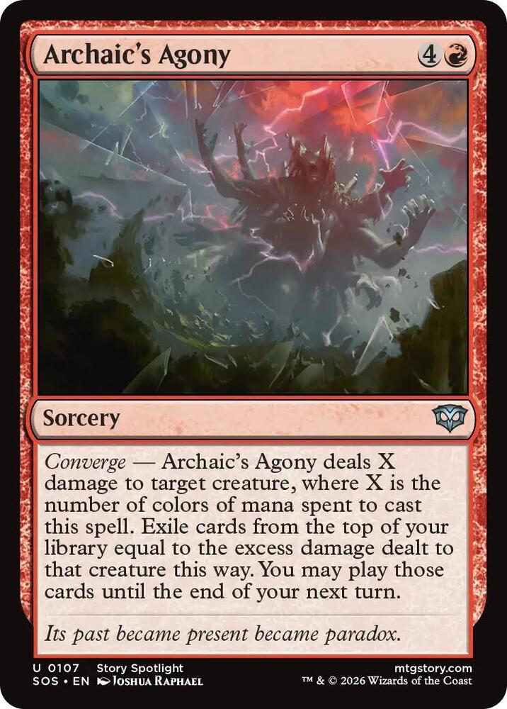 SOS - Secrets of Strixhaven - Archaic's Agony Magic The Gathering