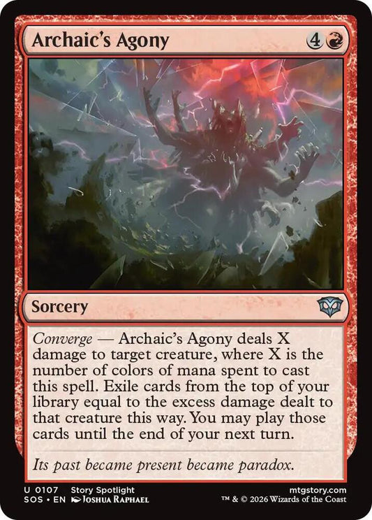 SOS - Secrets of Strixhaven - Archaic's Agony Magic The Gathering