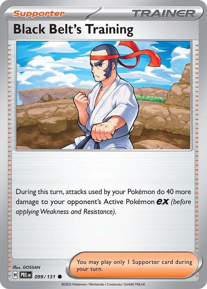 Pokémon - SV: Prismatic Evolutions (PRE) - Black Belt's Training - 099/131 (TRAINER REVERSE FOIL)) Pokemon