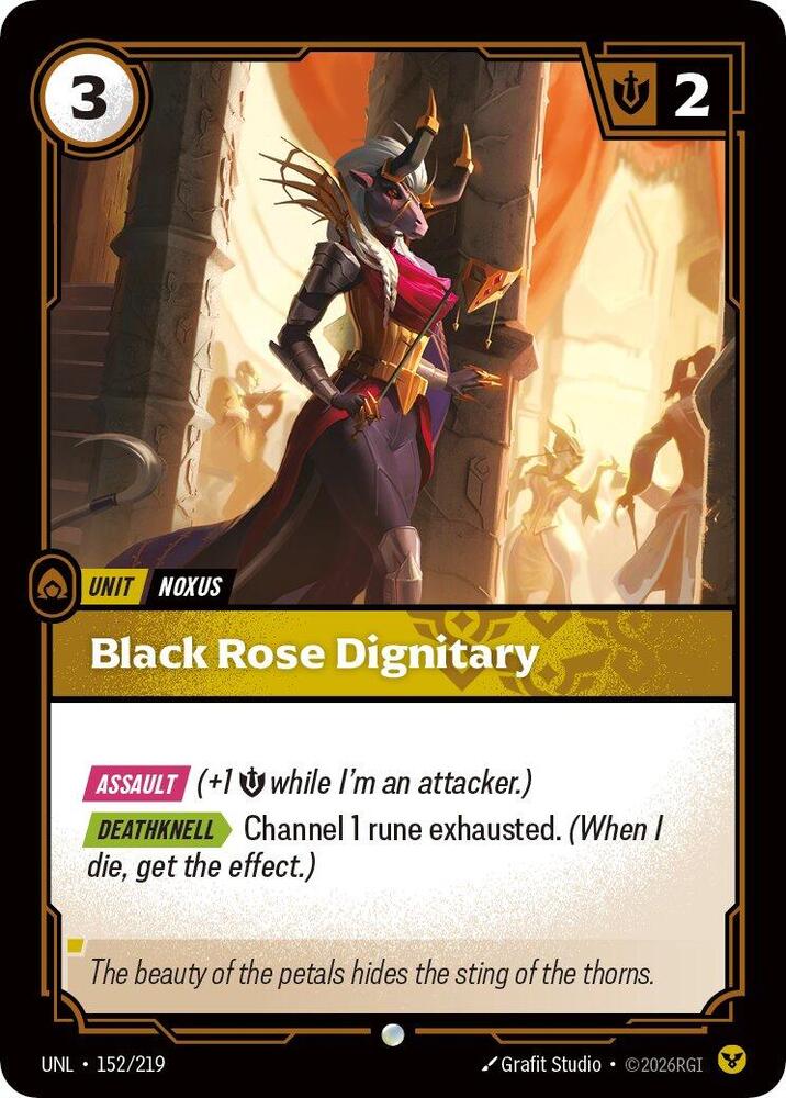 [UNL] - Riftbound: Unleashed  - Black Rose Dignitary Riftbound