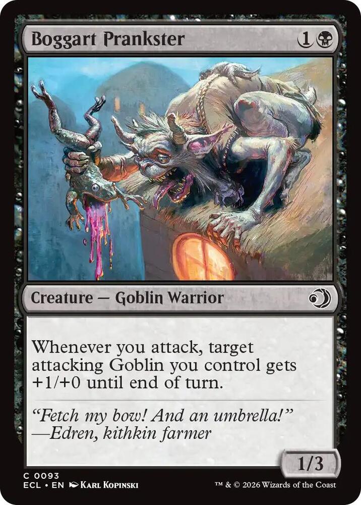 ECL - Lorwyn Eclipsed MTG Card - Boggart Prankster Magic The Gathering