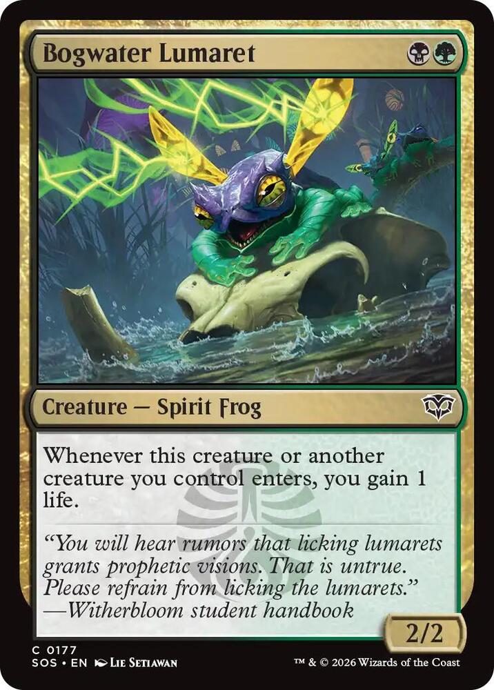 SOS - Secrets Of Strixhaven - Bogwater Lumaret Magic The Gathering
