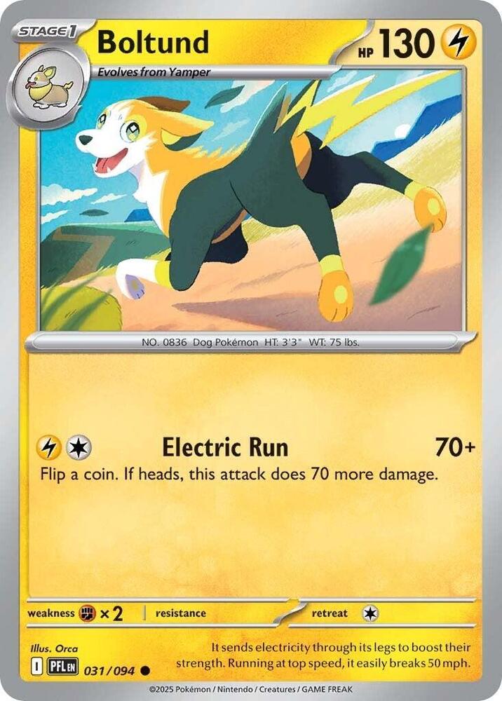 Pokemon - Phantasmal Flames (PFL) - Boltund - 031/094 Pokemon