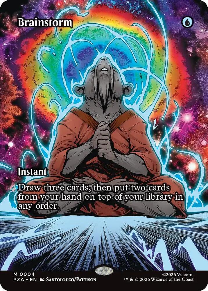 PZA - Teenage Mutant Ninja Turtles Source Material - Brainstorm (Borderless) Magic The Gathering