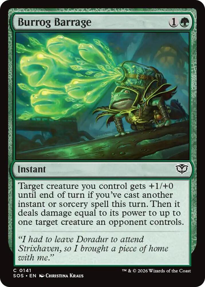 SOS - Secrets Of Strixhaven - Burrog Barrage Magic The Gathering