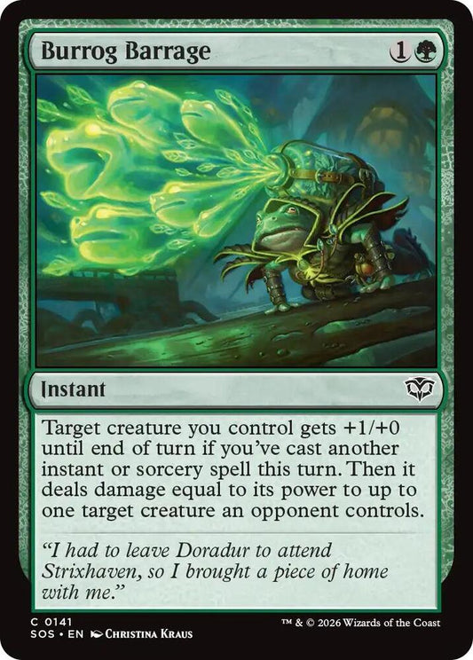SOS - Secrets Of Strixhaven - Burrog Barrage Magic The Gathering