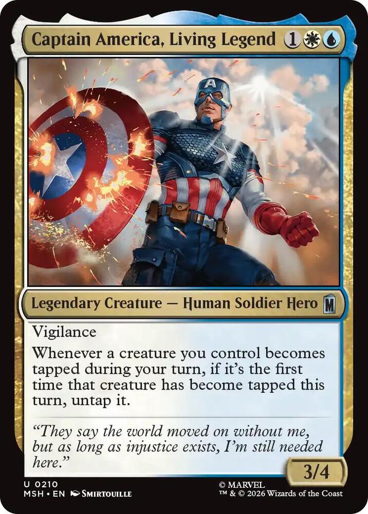 MSH - Marvel Super Heroes - Captain America, Living Legend Magic The Gathering