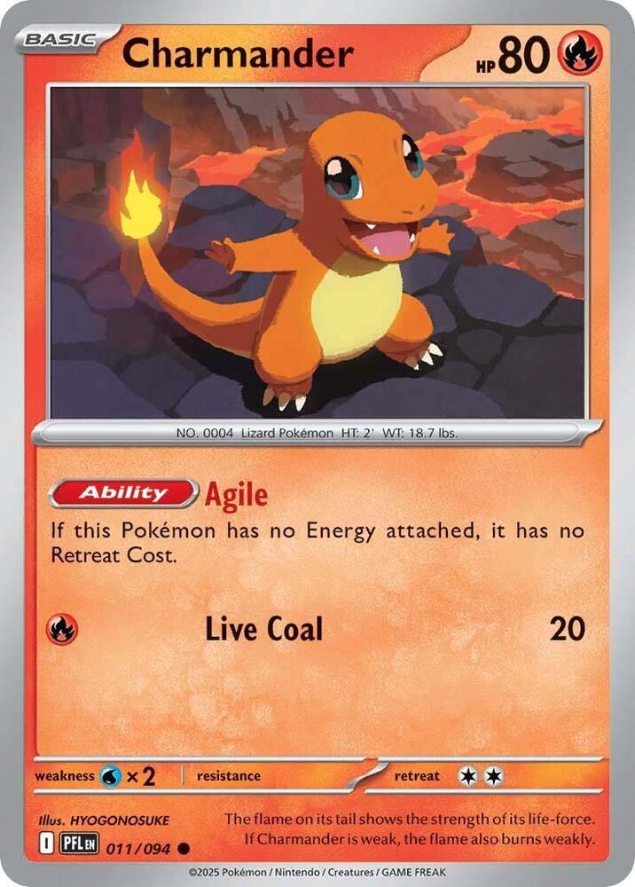 Pokémon - Phantasmal Flames [PFL] - Charmander - 011/094 Pokemon