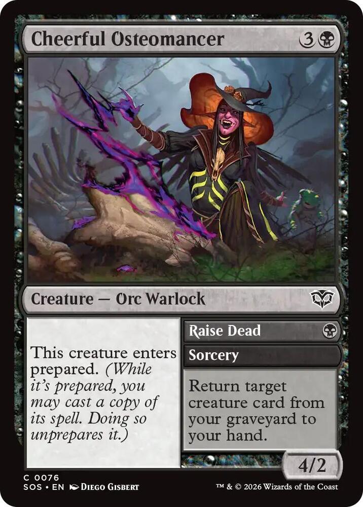 SOS - Secrets Of Strixhaven - Cheerful Osteomancer Magic The Gathering