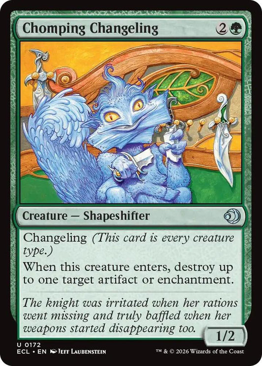 ECL - Lorwyn Eclipsed MTG Card - Chomping Changling Magic The Gathering