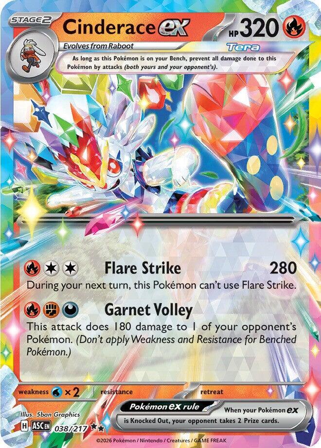 Pokemon - Ascended Heroes [ASC] - Cinderace ex - 038/217 Pokemon