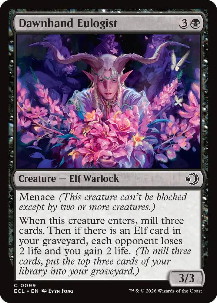 ECL - Lorwyn Eclipsed MTG Card - Dawnhand Eulogist Magic The Gathering