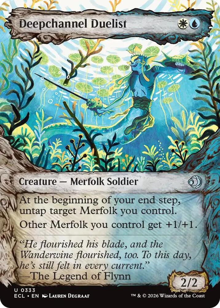 ECL - Lorwyn Eclipsed MTG Card - Deepchannel Duelist (SHOWCASE) (FOIL) Magic The Gathering