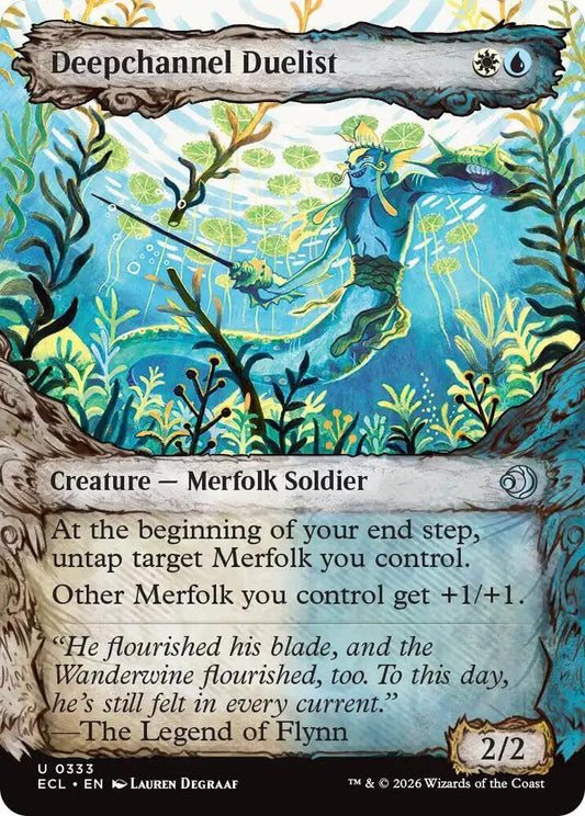 ECL - Lorwyn Eclipsed MTG Card - Deepchannel Duelist (SHOWCASE) (FOIL) Magic The Gathering