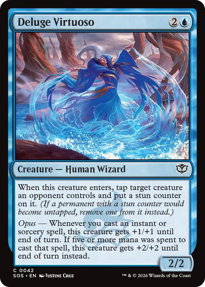 SOS - Secrets Of Strixhaven - Deluge Virtuoso Magic The Gathering