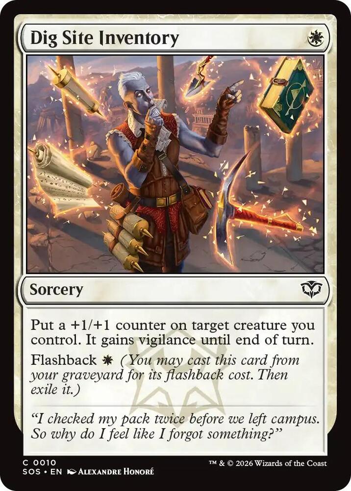 SOS - Secrets Of Strixhaven - Dig Site Inventory Magic The Gathering