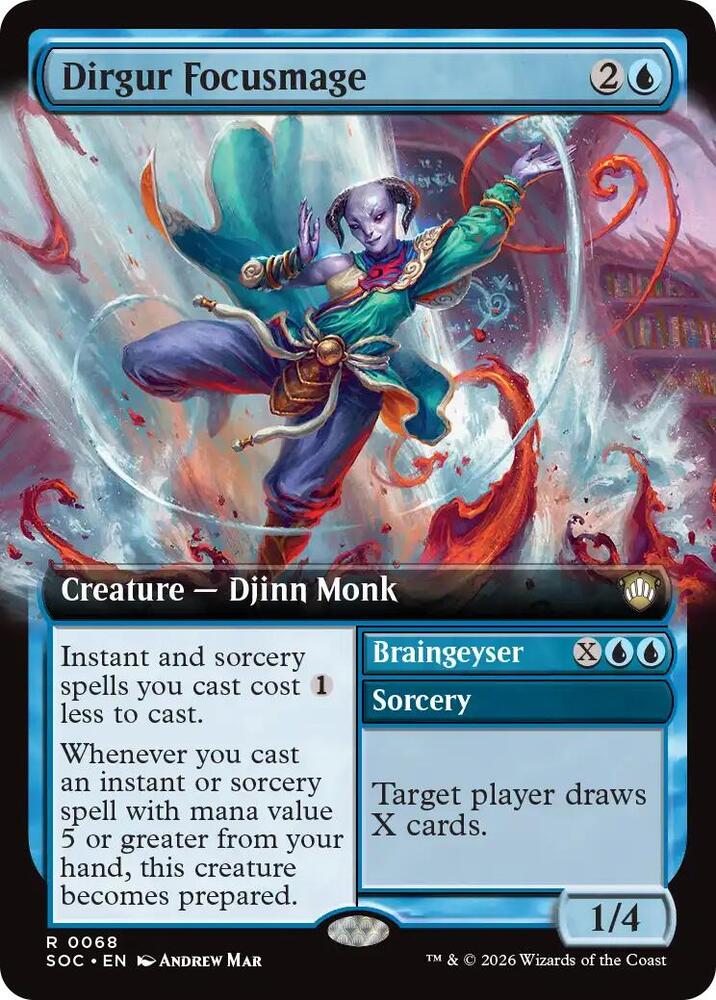 SOC - Secrets of Strixhaven: Commander - Dirgur Focusmage (Extended Art) Magic The Gathering