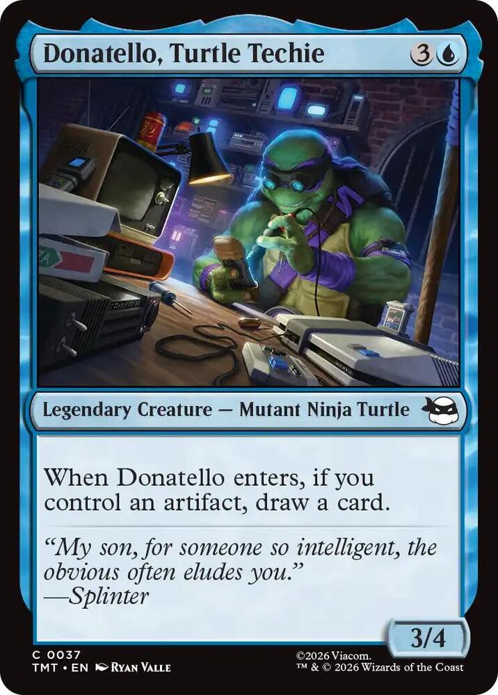 TMT - Teenage Mutant Ninja Turtles - Donatello, Turtle Techie Magic The Gathering