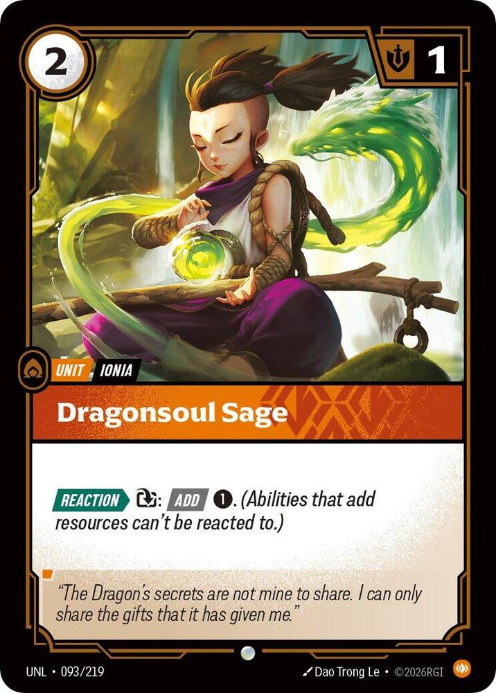 [UNL] - Riftbound: Unleashed - Dragonsoul Sage Riftbound