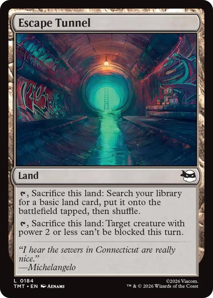 TMT - Teenage Mutant Ninja Turtles - Escape Tunnel (FOIL) Magic The Gathering