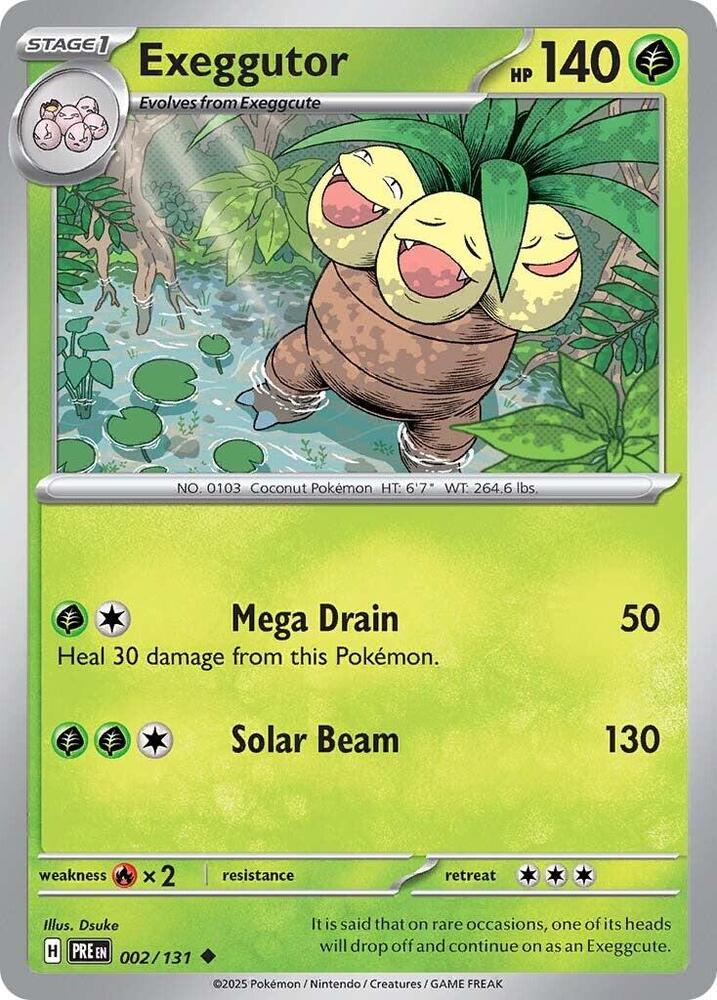 Pokémon - SV: Prismatic Evolutions (PRE) - Exeggutor - 002/131 Pokemon