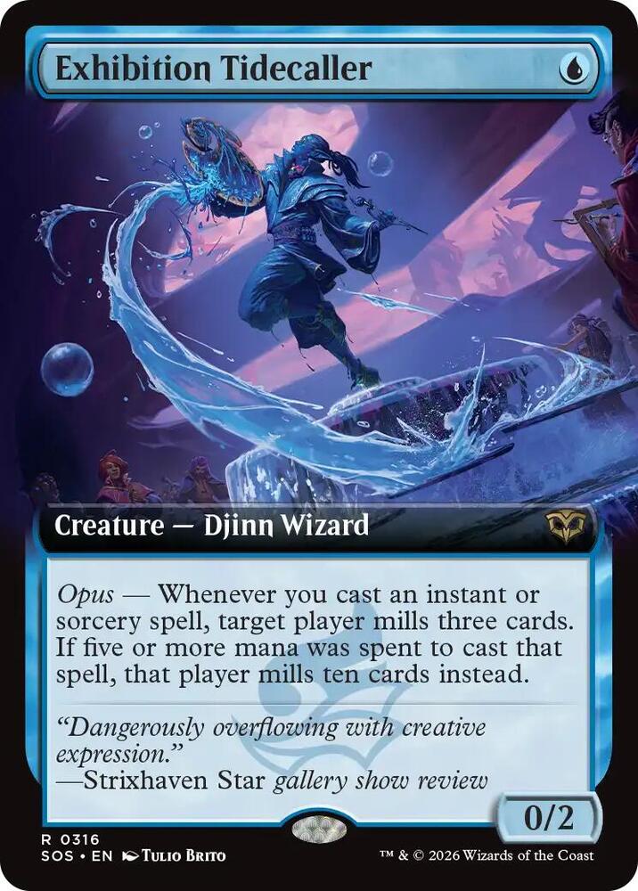 SOS - Secrets of Strixhaven - Exhibition Tidecaller (Extended Art) Magic The Gathering