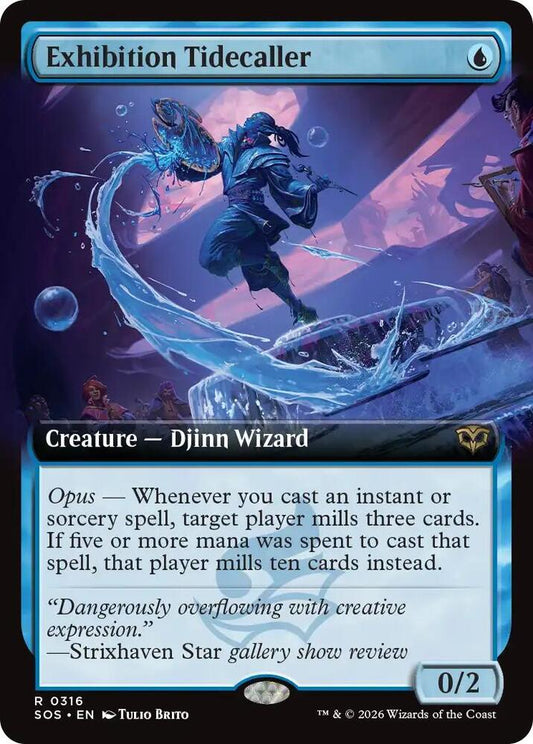 SOS - Secrets of Strixhaven - Exhibition Tidecaller (Extended Art) Magic The Gathering