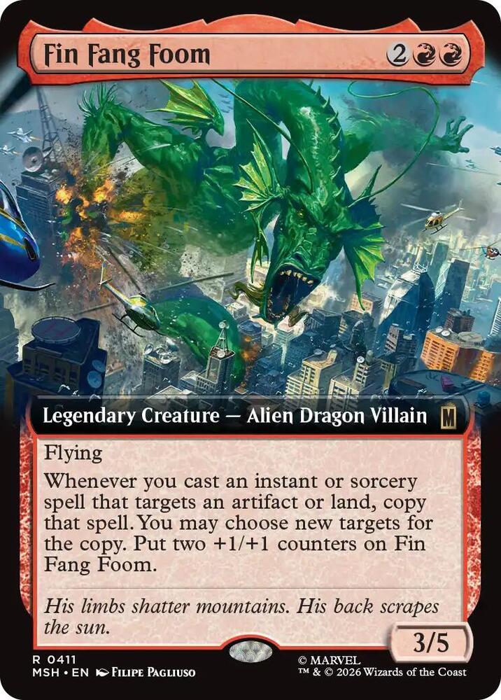 MSH - Marvel Super Heroes - Fin Fang Foom (Extended Art) Magic The Gathering