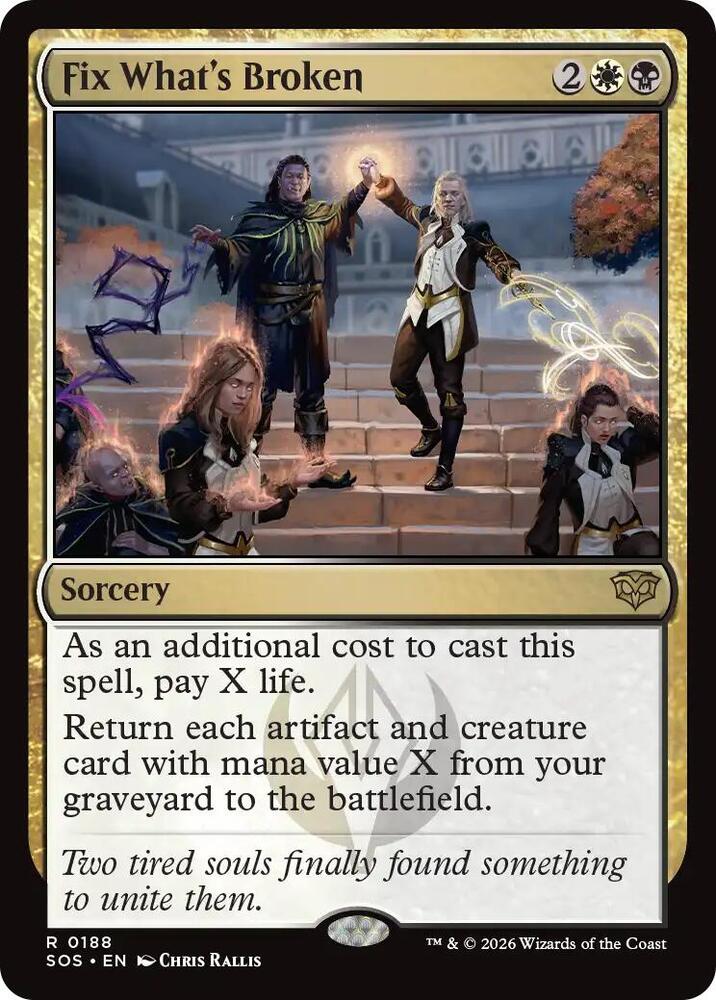 SOS - Secrets of Strixhaven - Fix What's Broken Magic The Gathering