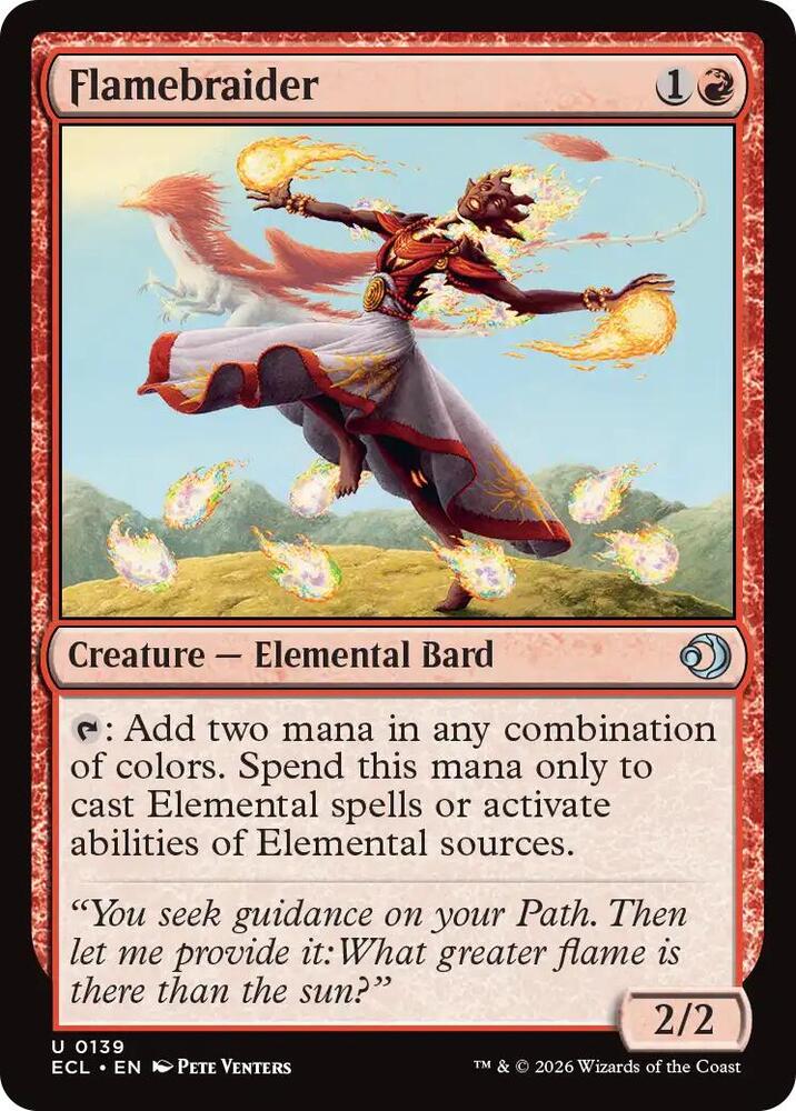 ECL - Lorwyn Eclipsed MTG Card - Flamebraider Magic The Gathering