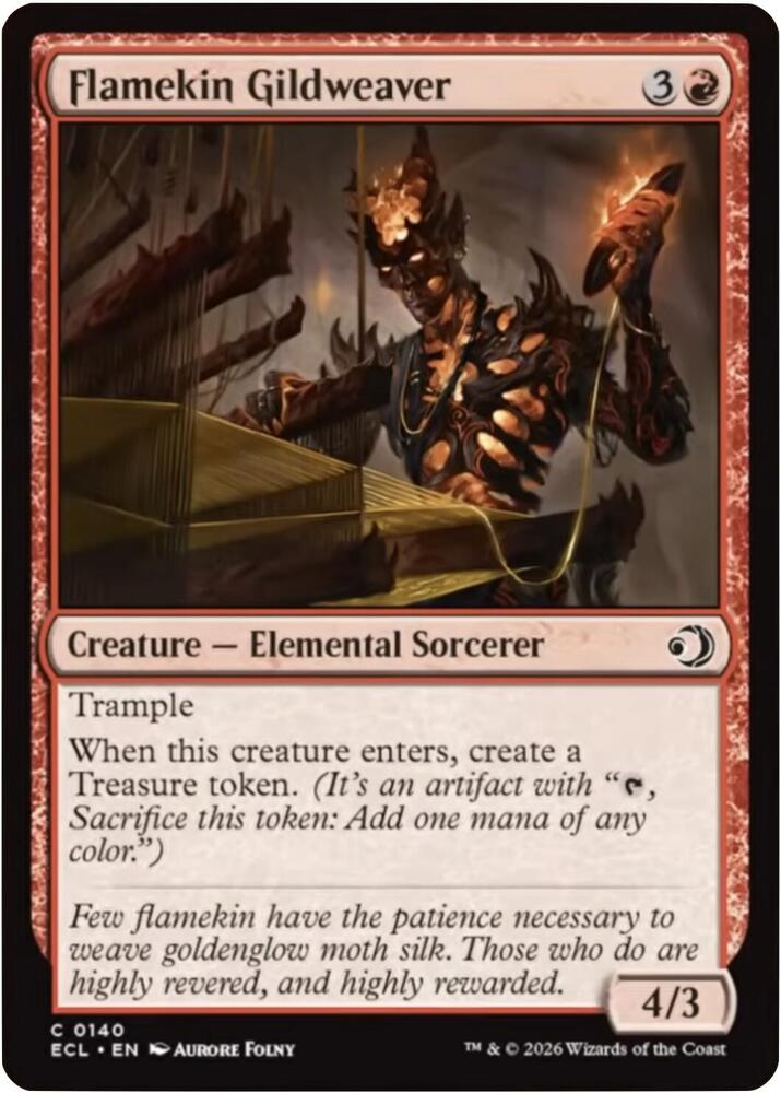 ECL - Lorwyn Eclipsed MTG Card - Flamekin Glidweaver Magic The Gathering