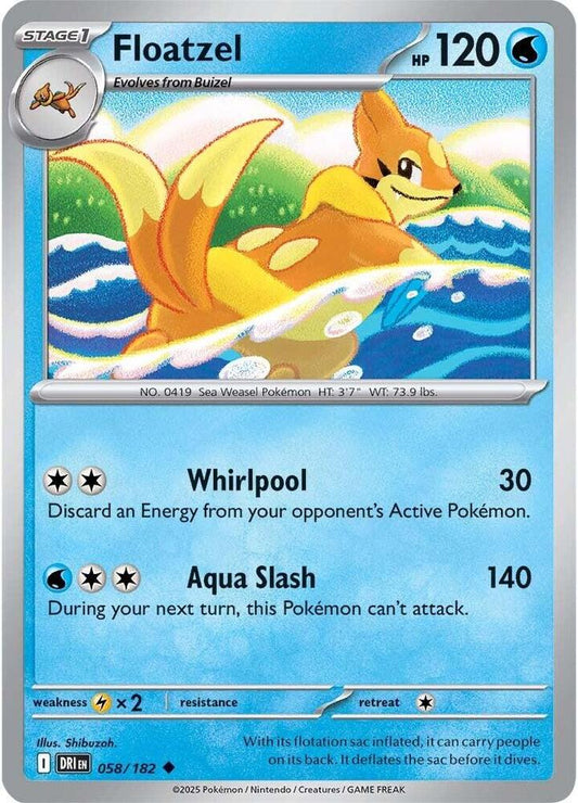 Floatzel (58/182) [Scarlet & Violet: Destined Rivals] Pokemon