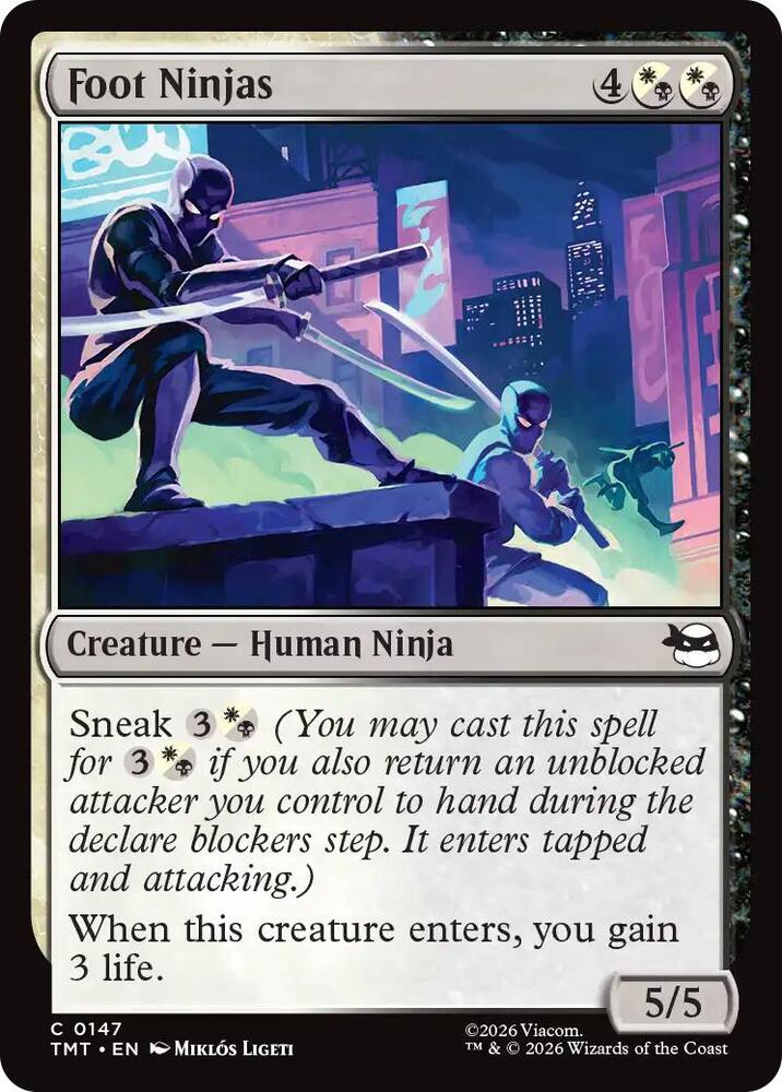 TMT - Teenage Mutant Ninja Turtles - Foot Ninjas (FOIL) Magic The Gathering