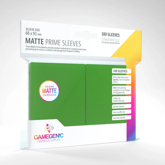 GameGenic - Matte Prime Sleeves: Green (100) GameGenic