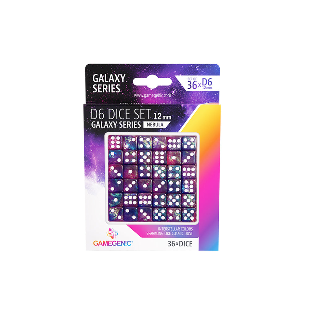 GameGenic - D6 Dice Set 12mm - Galaxy Series - Nebula (36) GameGenic