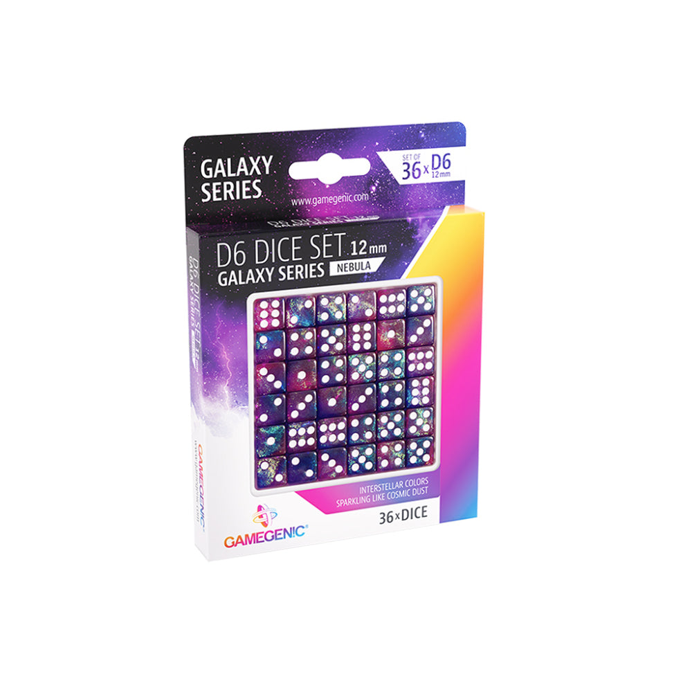 GameGenic - D6 Dice Set 12mm - Galaxy Series - Nebula (36) GameGenic