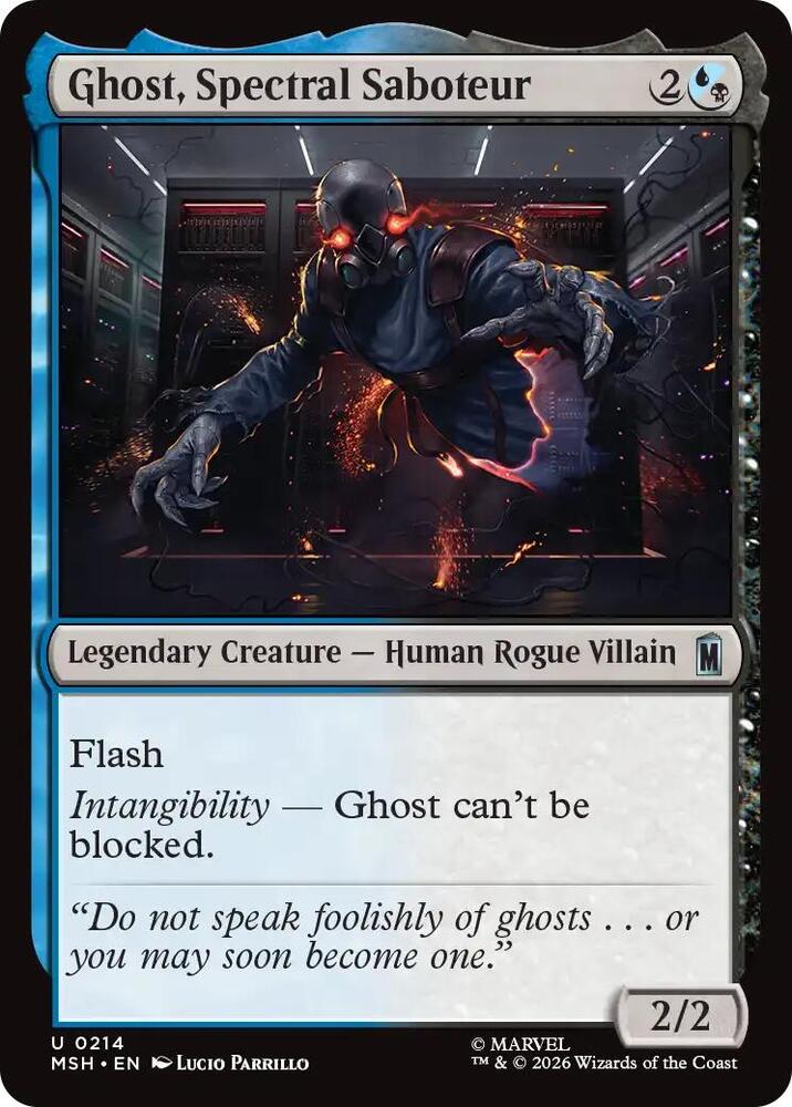 MSH - Marvel Super Heroes - Ghost, Spectral Saboteur Magic The Gathering