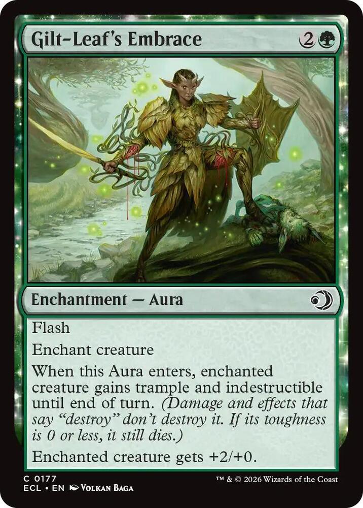ECL - Lorwyn Eclipsed MTG Card - Gilt-Leaf's Embrace Magic The Gathering