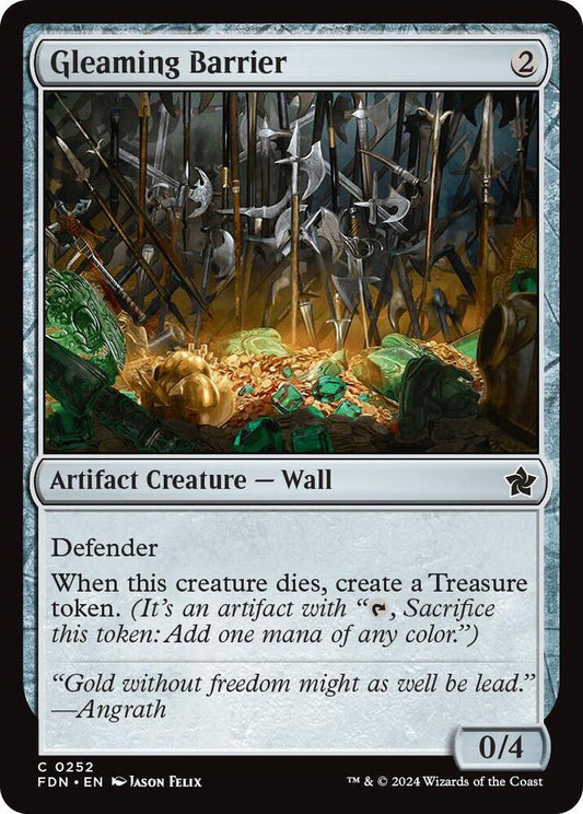 FDN - Foundations - Gleaming Barrier Magic The Gathering