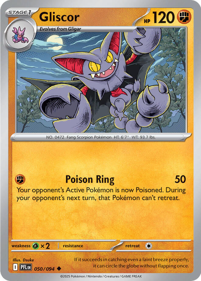 Pokemon - Phantasmal Flames (PFL) - Gliscor - 050/094 Pokemon