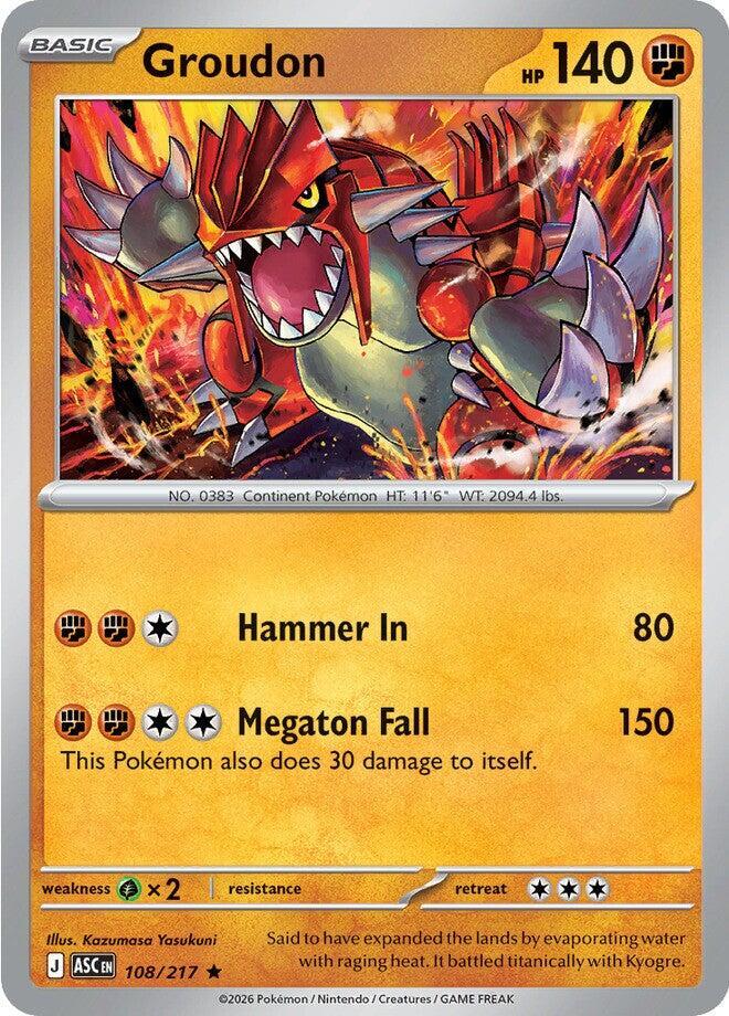 Pokemon - Ascended Heroes [ASC] - Groudon - 108/217 Pokemon