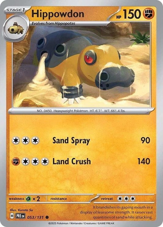 Pokemon - SV: Prismatic Evolutions (PRE) - Hippowdon - 053/131 Pokemon