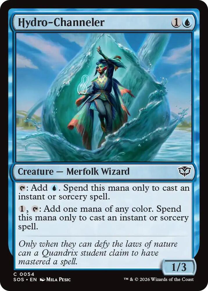 SOS - Secrets Of Strixhaven - Hydro Channeler Magic The Gathering