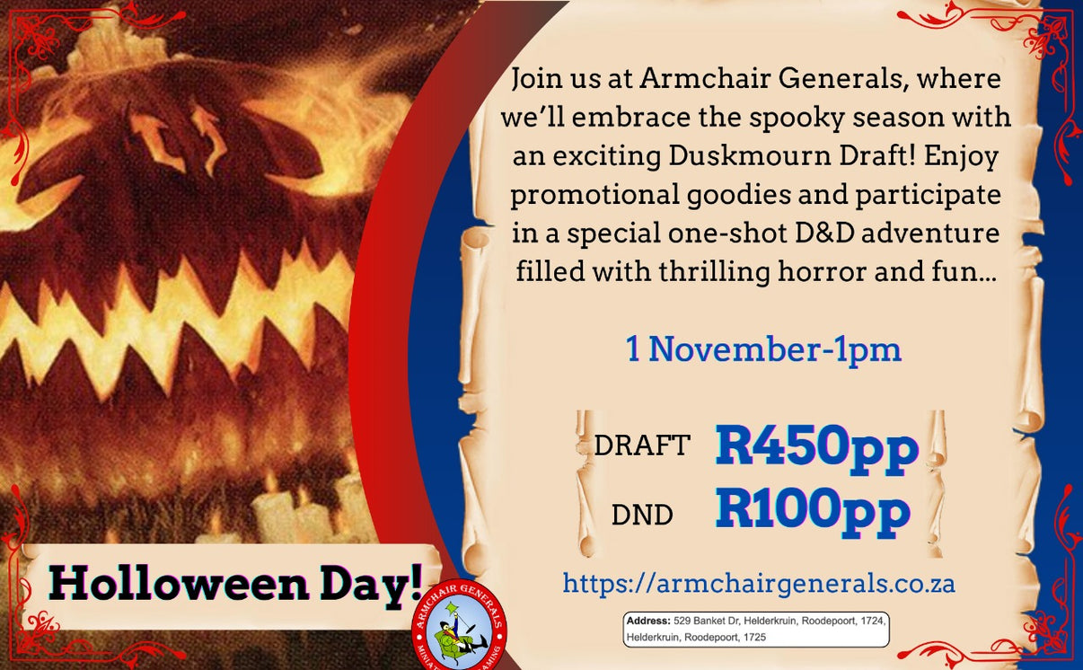 Armchair Generals Halloween! TRICK OR TREAT HORROR SHOW!