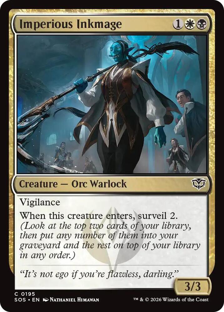 SOS - Secrets Of Strixhaven - Imperious Inkmage Magic The Gathering