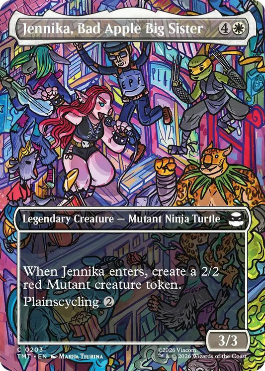 TMT- Teenage Mutant Ninja Turtles - Jennika, Bad Apple Sister (Borderless) Magic The Gathering